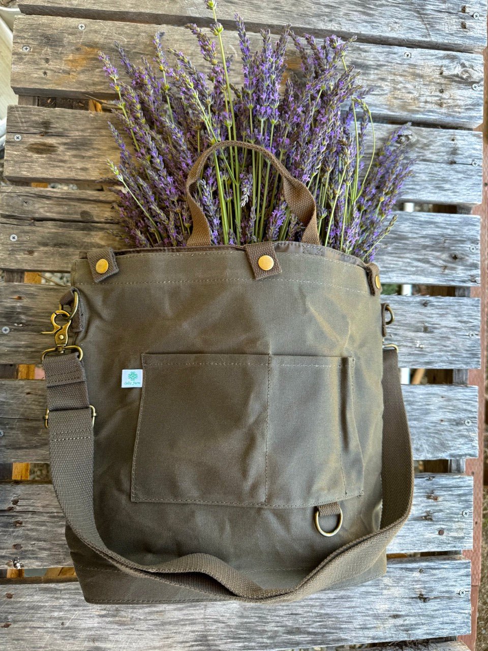 Waxed Canvas Garden Shoulder Bag